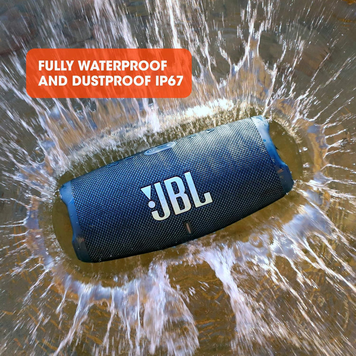 2026 JBL Charge 5 Bluetooth-Lautsprecher in Schwarz – Wasserfeste, portable Boombox mit integrierter Powerbank – Eine Akku-Ladung für bis zu 20 Stunden kabellosen Musikgenuss