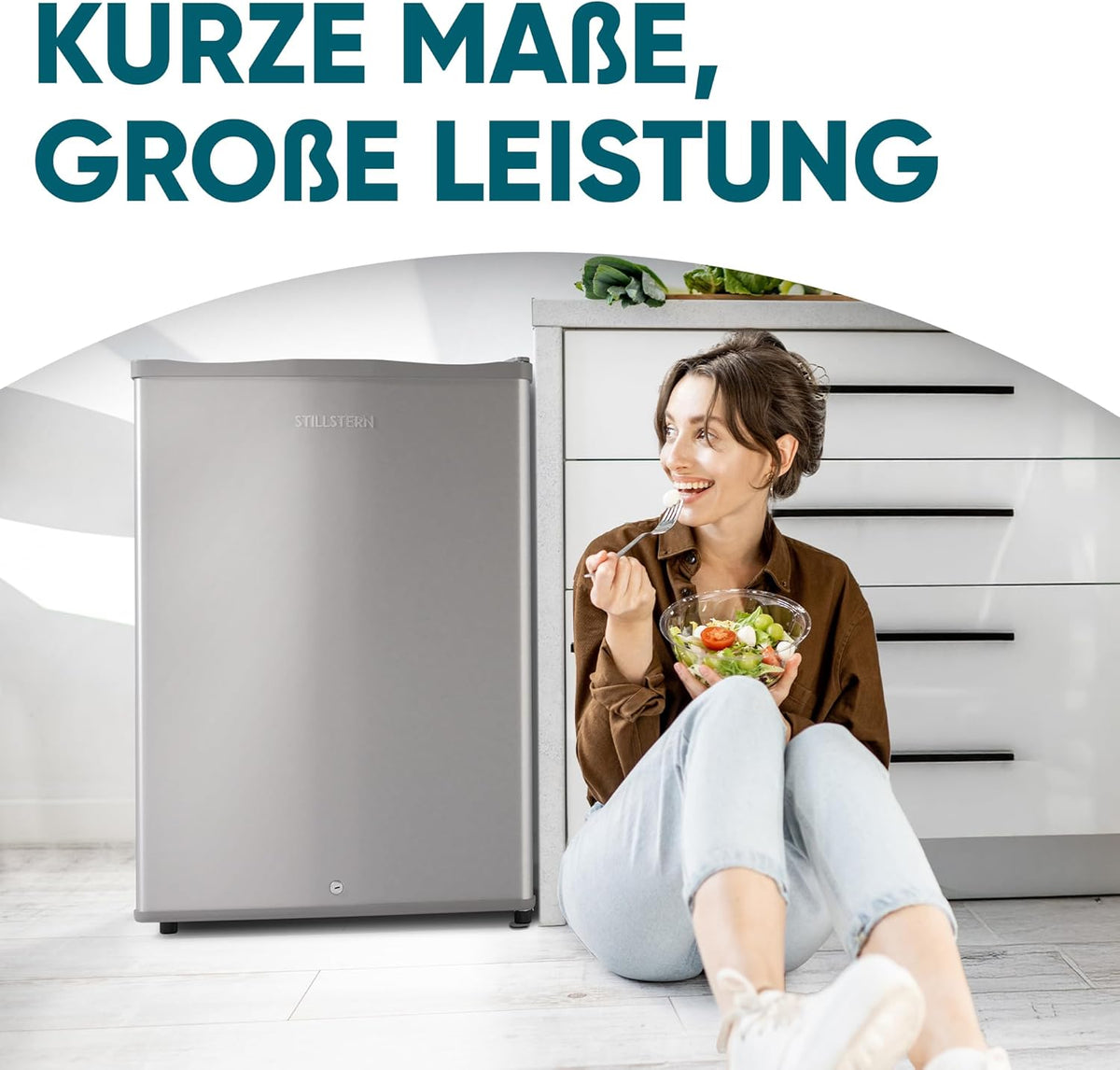 2026 Stillstern Mini Gefrierschrank (42L) -18°C, Eiswürfelschale, Schloss, Türanschlag wechselbar, 4-Sterne Tiefkühlschrank für Camping/Büro Gefriertruhe Klein Gefrierschrank Klein Tiefkühltruhe