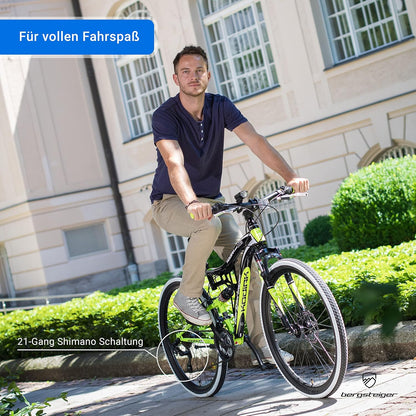 2026 Bergsteiger Kodiak 26 Zoll, 29 Zoll Mountainbike, Scheibenbremse, Shimano 21 Gang-Schaltung, Vollfederung, Fully MTB für Jungen, Mädchen, Damen & Herren