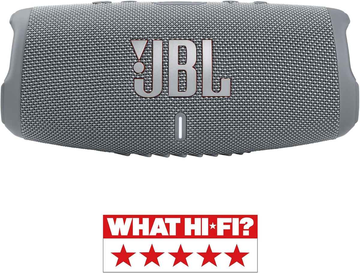 2026 JBL Charge 5 Bluetooth-Lautsprecher in Schwarz – Wasserfeste, portable Boombox mit integrierter Powerbank – Eine Akku-Ladung für bis zu 20 Stunden kabellosen Musikgenuss