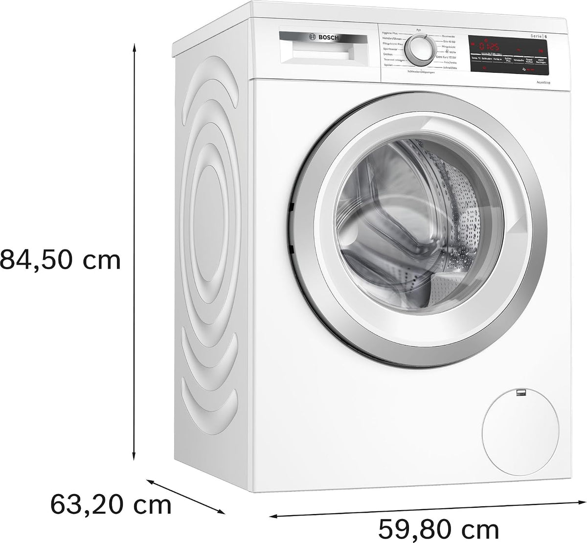2026 Bosch WUU28T71, Stiftung Warentest Testsieger*, Serie 6 Waschmaschine 8 kg, Unterbaufähig, 1400 UpM, Beladungserkennung, Hygiene Plus, Nachlegefunktion, Frontlader, LED Display, Schontrommel, AquaStop
