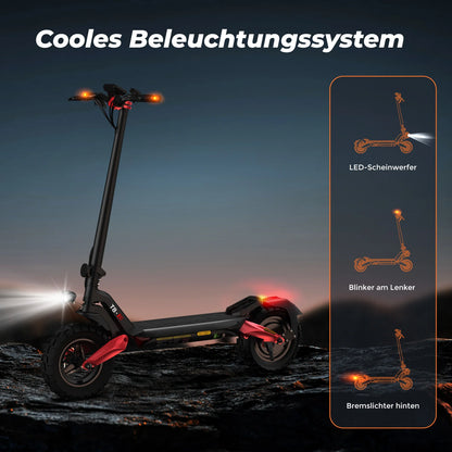 2026 T8 Offroad-E-Scooter Mit Straßenzulassung 1200W Motor 100KM Reichweite (ABE,eKFV)