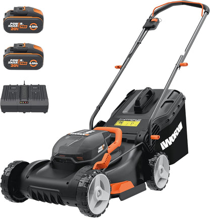 2026 WORX WG743E Akku-Rasenmäher 40V – Profi Rasenmäher mit Mulchfunktion & PowerShare Akku – Rasenmähen ohne Kabel – Ideal für Gärten bis zu 500m²