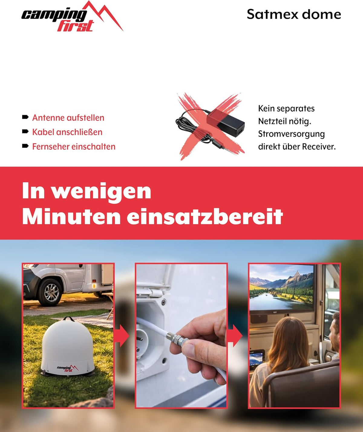 2026 Satmex Dome – Mobile vollautomatische Sat-Antenne – Weiß