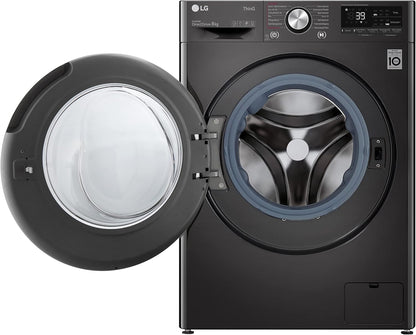 2026 LG F4WV7080, Klasse A, Frontlader-Waschmaschine 8 kg, 1400 U/Min, AI Direct Drive, Wi-Fi, Tiefenreinigung mit Dampf, Groe Kapazitt, TRIPLE A, Auentür aus Sicherheitsglas, 62 x 60 x 85 cm Wei