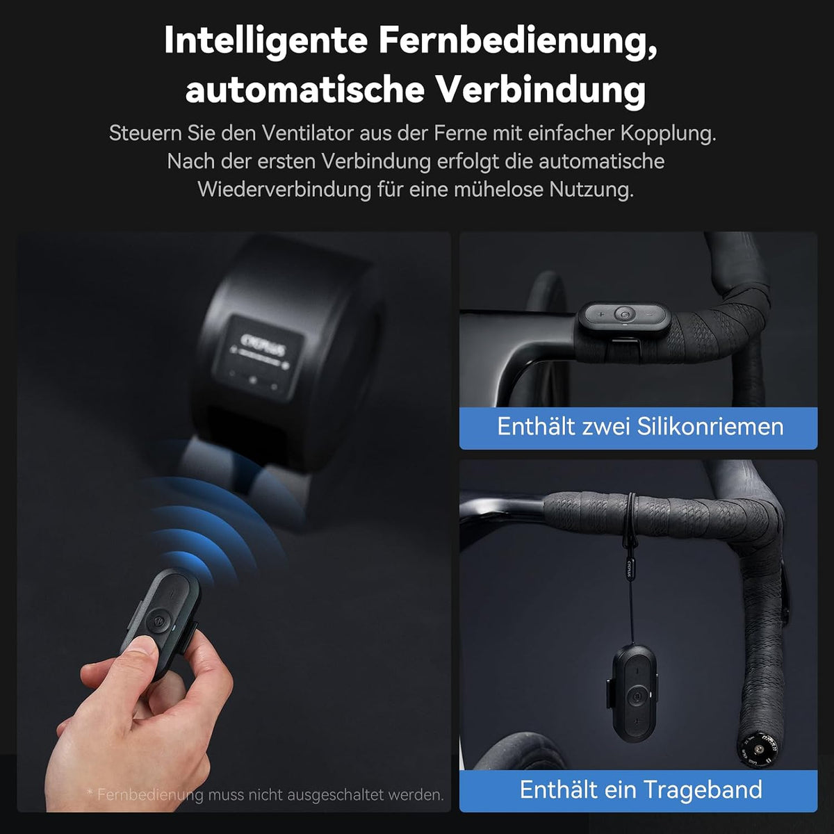 2026 CYCPLUS Smart Fahrradventilator, BLDC-Motor, Bluetooth & ANT+