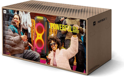 2026 JBL PartyBox 710 - Schwarz – Trag - und rollbarer Bluetooth Party-Lautsprecher mit Lichteffekten – Spritzwassergeschützte, mobile Musikbox