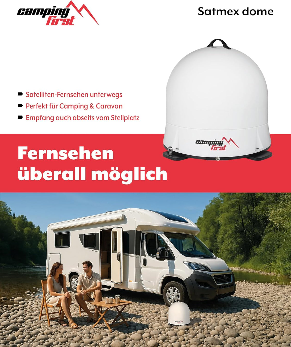 2026 Satmex Dome – Mobile vollautomatische Sat-Antenne – Weiß