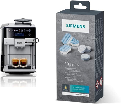 2026 SIEMENS Kaffeevollautomat EQ6 plus s700 TE657503DE, für viele Kaffeespezialitäten, Milch-Aufschäumdüse, Keramikmahlwerk, Doppeltassenfunktion, Antikalk, automatische Dampfreinigung, 1500 W, edelstahl