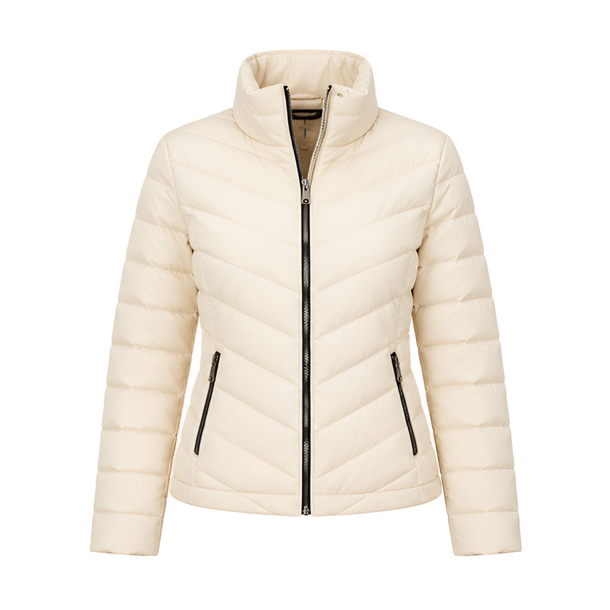 Damen Leichte Steppjacke mit Stehkragen und Reißverschluss