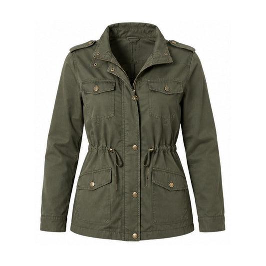 Damen Parka mit Tunnelzug, Pattentaschen und Kapuze