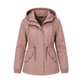 Damen Softshelljacke mit Kapuze, Tunnelzug und Reißverschluss