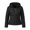 Damen Steppjacke mit Kapuze und Reißverschluss