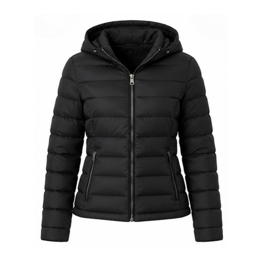 Damen Steppjacke mit Kapuze und Reißverschluss