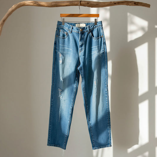Damen Wide-Leg-Jeans mit hoher Taille