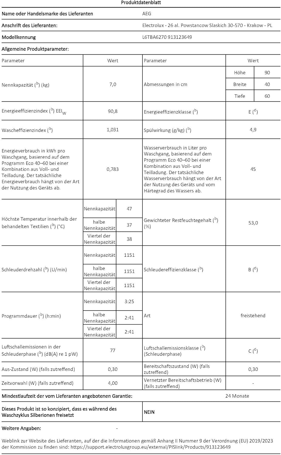 2026 AEG LTR7A71370 Waschmaschine Toplader / Serie 7000 mit ProSteam / ProSteam - Auffrischfunktion / 7,0 kg / Leise / Mengenautomatik / Nachlegefunktion / Wasserstopp / 1300 U/min