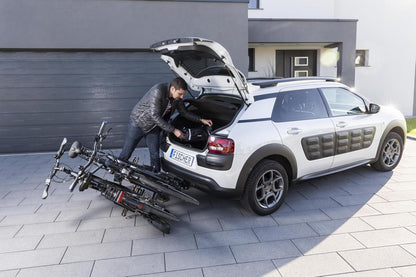2026 Fischer Kupplungs-Fahrradträger ProlineEvo 2, für 2 Fahrräder bis 60kg Nutzlast, E-Bike geeignet, vormontiert, abschließbar, faltbar
