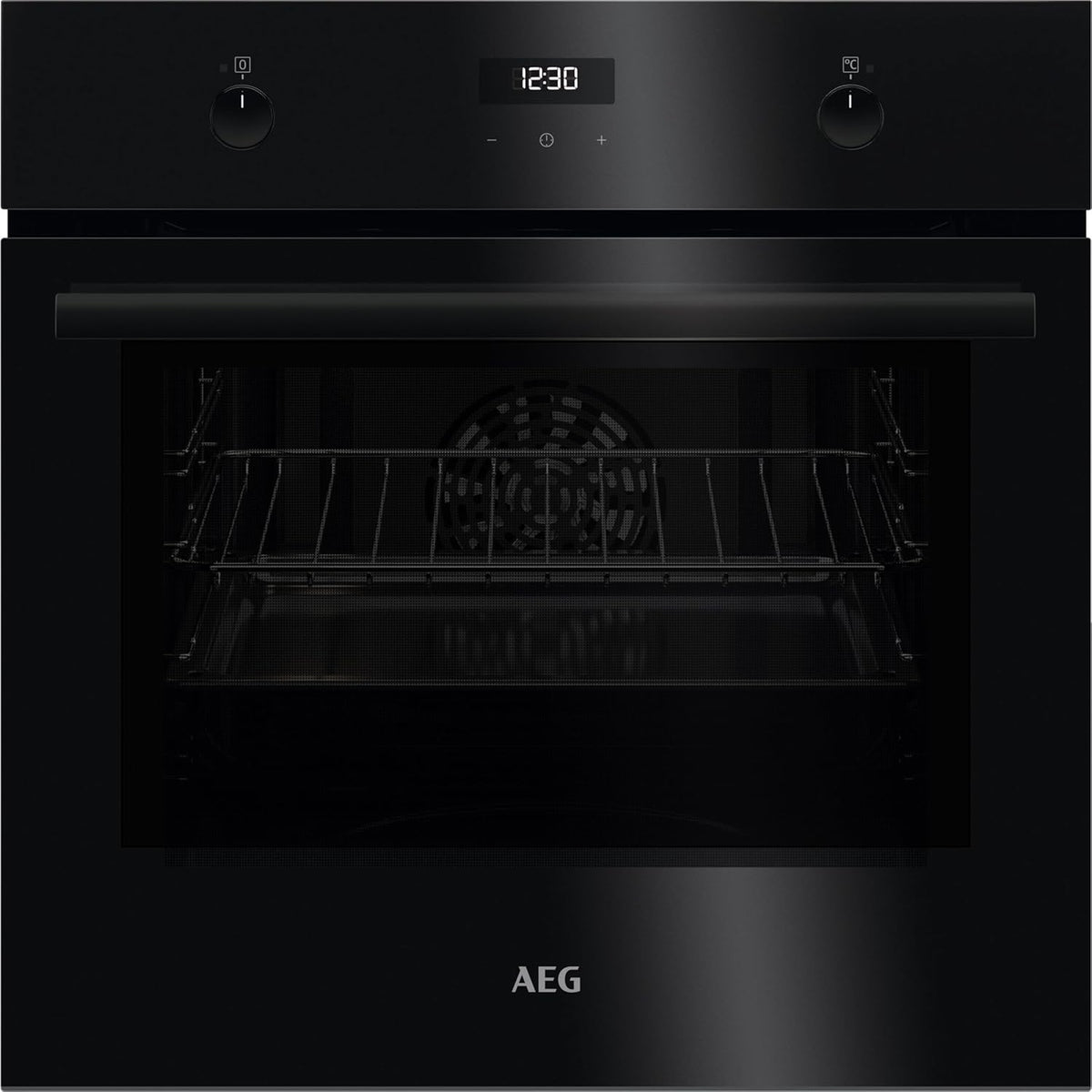 2026 AEG Einbaubackofen – Serie 5 Ringheißluft: Gleichmäßige Garergebnisse auf 3 Ebenen – Pyrolyse Selbstreinigung – 25 Automatikprogramme – LED-Touchdisplay – Schnellaufheizung – Schwarz – BPE53516AB