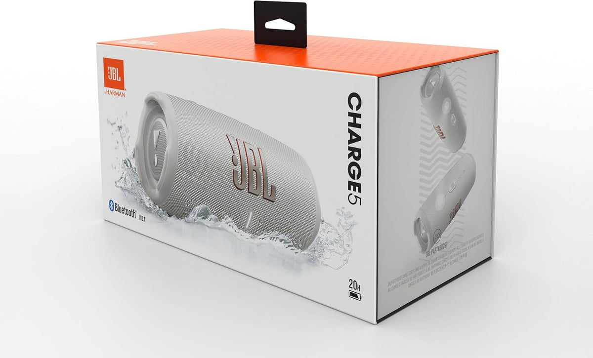 2026 JBL Charge 5 Bluetooth-Lautsprecher in Schwarz – Wasserfeste, portable Boombox mit integrierter Powerbank – Eine Akku-Ladung für bis zu 20 Stunden kabellosen Musikgenuss