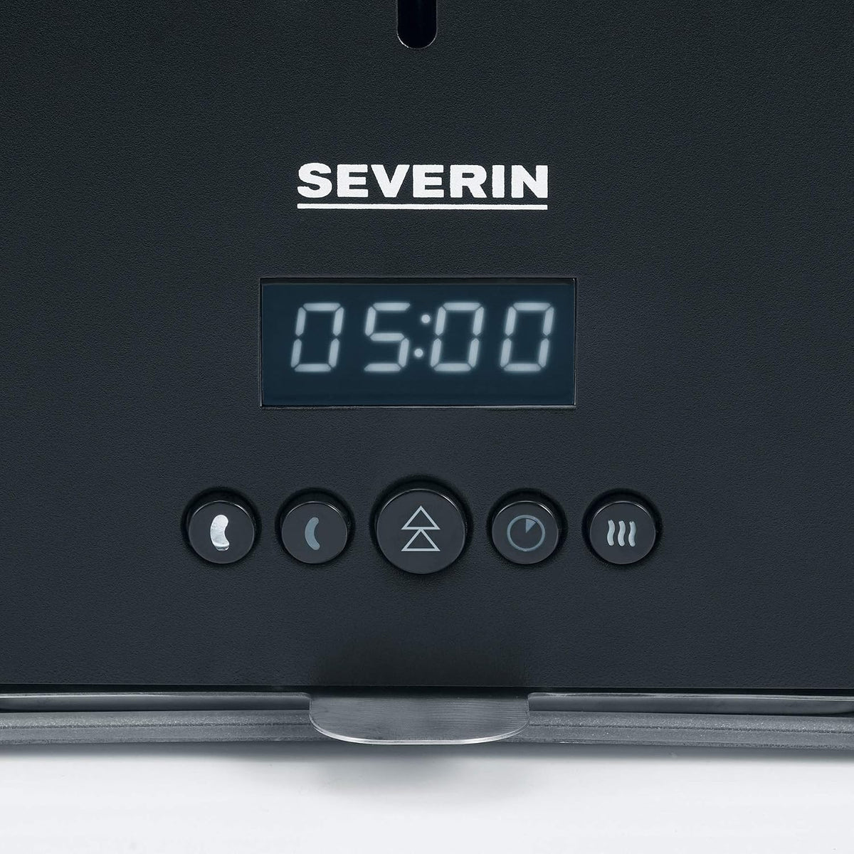 2026 SEVERIN WURSTER, perfekt gebräunte Würstchen auf Knopfdruck in nur 5 Minuten, ohne Zugabe von Fremdfett, inkl. Holzzange, Schwarz, Edelstahl/Kunststoff, WT 5005