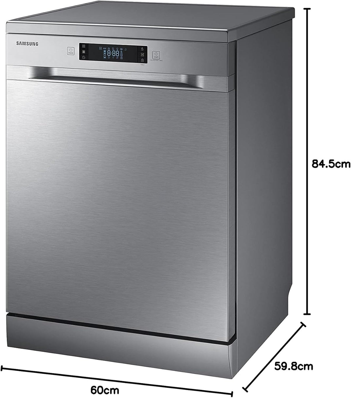 2026 Samsung DW60M6050FS Geschirrspüler, freistehend, 14 Gedecke, A++, Edelstahl, maximal 60 cm, berührungsempfindliche Tasten, LED