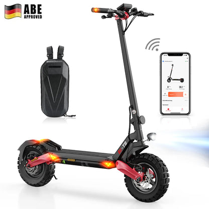 2026 T8 Offroad-E-Scooter Mit Straßenzulassung 1200W Motor 100KM Reichweite (ABE,eKFV)