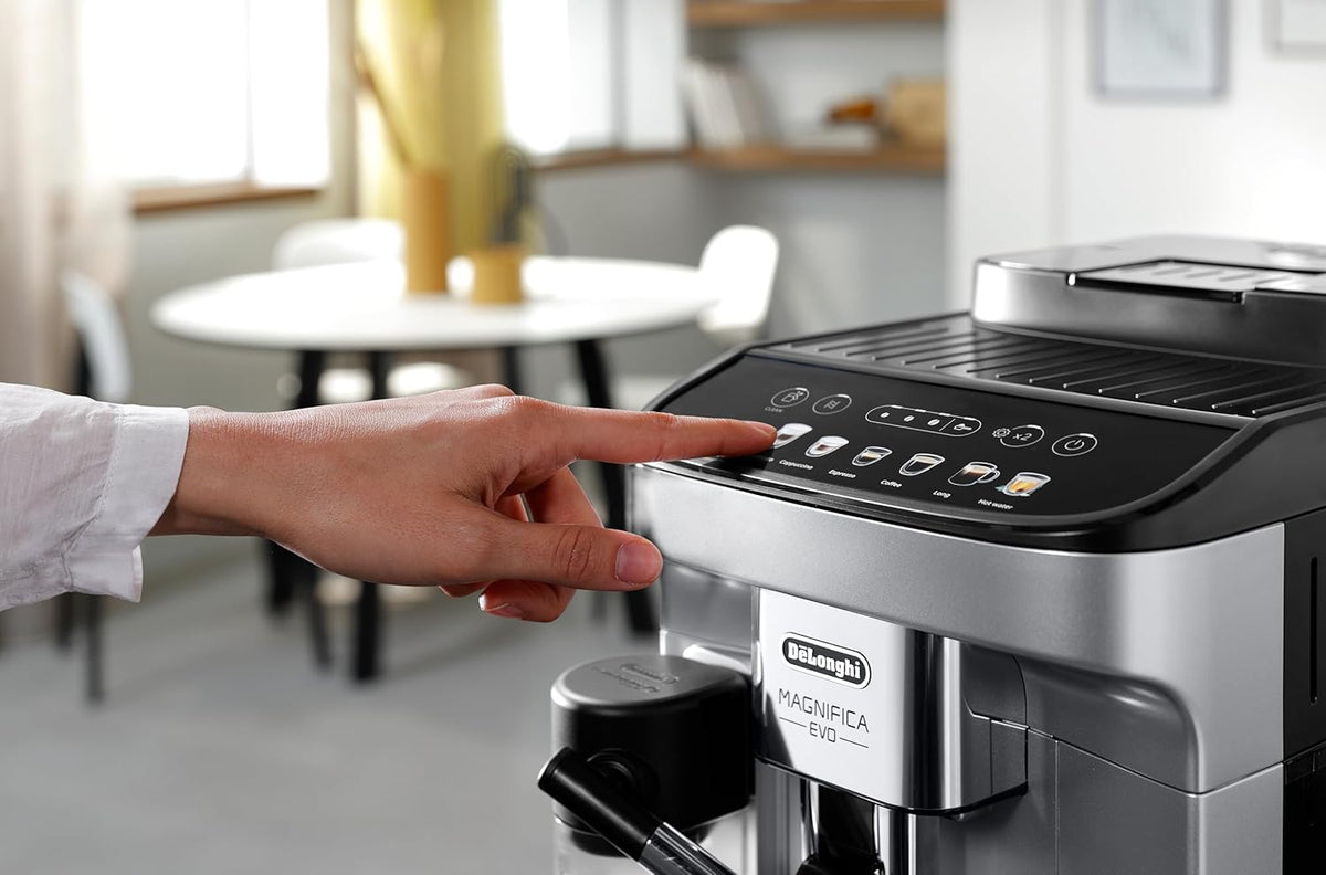 2026 De'Longhi Magnifica Evo ECAM 292.81.B Kaffeevollautomat mit LatteCrema Milchsystem, 7 Direktwahltasten für Cappuccino, Espresso und weitere Kaffeespezialitäten, 2-Tassen-Funktion, Schwarz