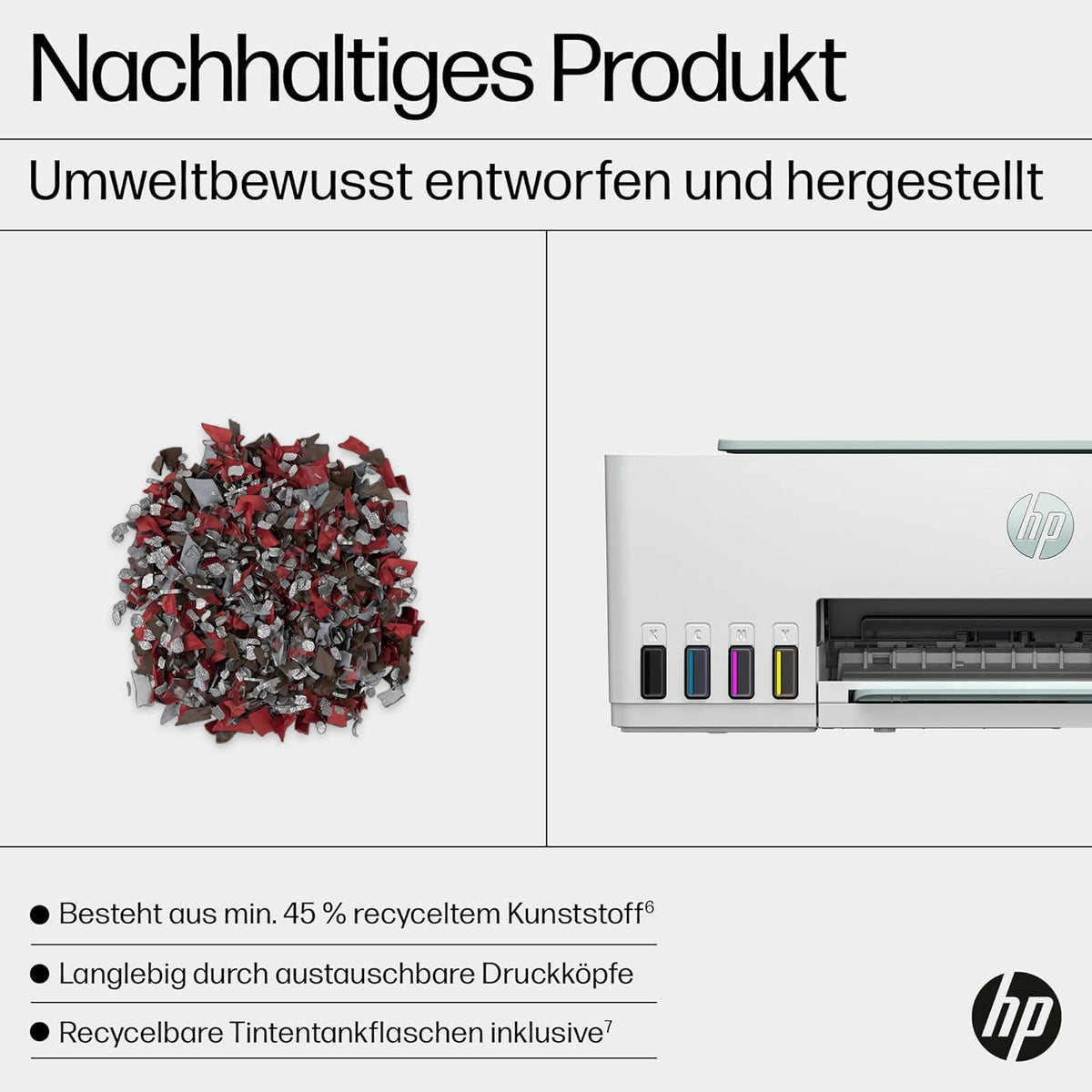2026 HP Smart Tank 7605 4-in-1 Multifunktionsdrucker (WLAN; Duplex; ADF) – 3 Jahre Tinte inklusive, 3 Jahre Garantie, großer Tintentank, hohe Reichweite, Drucken in hoher Qualität