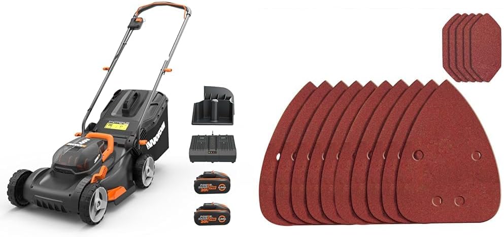 2026 WORX WG743E Akku-Rasenmäher 40V – Profi Rasenmäher mit Mulchfunktion & PowerShare Akku – Rasenmähen ohne Kabel – Ideal für Gärten bis zu 500m²