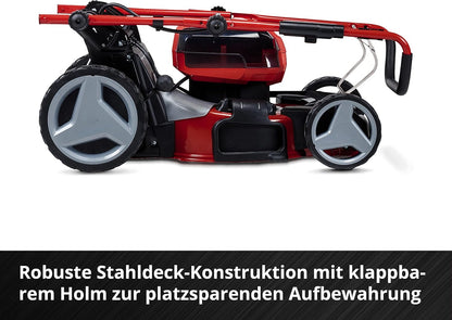 2026 Einhell Akku-Rasenmher GE-CM 36/47 S HW Li Kit Power X-Change (36 V, 47 cm Schnittbreite, bis 700 m, Brushless, Radantrieb, 75 L Fangkorb, inkl. 4x 4,0 Ah + 2x Twincharger)
