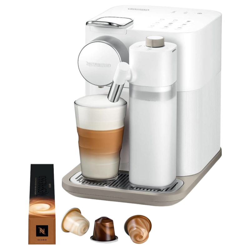 2026 Nespresso De'Longhi EN640.W Gran Lattissima Kaffeekapselmaschine mit automatischem Milchsystem,19 Bar Druck, 1400W,Weiß