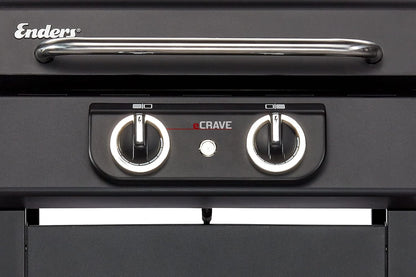 2026 Enders Elektrogrill eCRAVE 2, mit Gussrost, Grillwagen mit viel Stauraum, SIMPLE CLEAN™ Reinigungssystem, 2 leistungsstarke Heizelemente, formstabile Garhaube mit integriertem Thermometer #97116