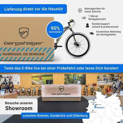 2026 Bergsteiger Kodiak 26 Zoll, 29 Zoll Mountainbike, Scheibenbremse, Shimano 21 Gang-Schaltung, Vollfederung, Fully MTB für Jungen, Mädchen, Damen & Herren