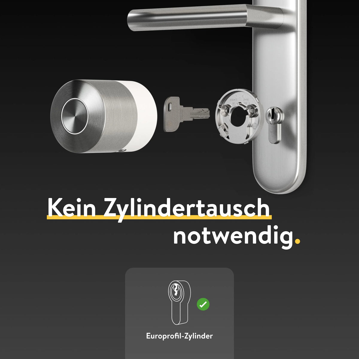 2026 NUKI Smart Lock Pro mit Bluetooth, WLAN und Matter, Fernbedienung per App, einfache Nachrüstung ohne Zylindertausch