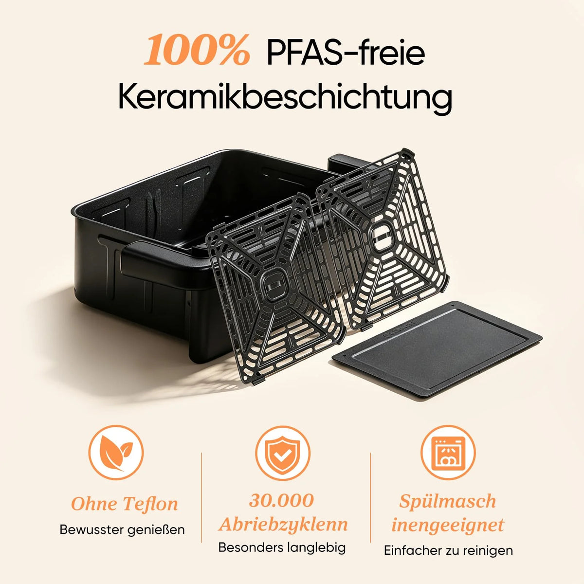 2026 Airfryer Heißluftfritteuse der neuen Generation 2026 mit Dual Blaze Twinfry Compact und NTC Technologie