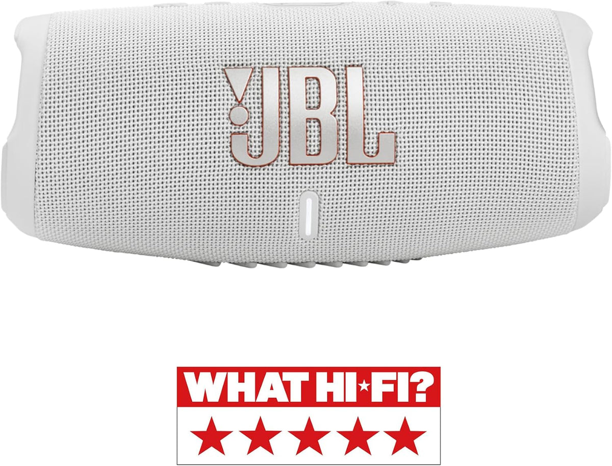 2026 JBL Charge 5 Bluetooth-Lautsprecher in Schwarz – Wasserfeste, portable Boombox mit integrierter Powerbank – Eine Akku-Ladung für bis zu 20 Stunden kabellosen Musikgenuss