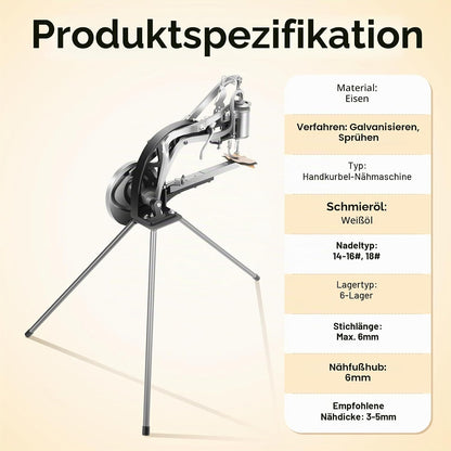 2026 Manuell Leder Nähmaschine Schuh Maschine Ledernähmaschine Einstellba Leder Handmaschine Cobbler Nähmaschine 360° einstellbare Richtung