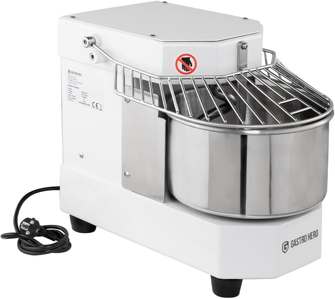 2026 GastroHero Teigknetmaschine, 8 L, fester Kopf, Weiß TKM-ECO8