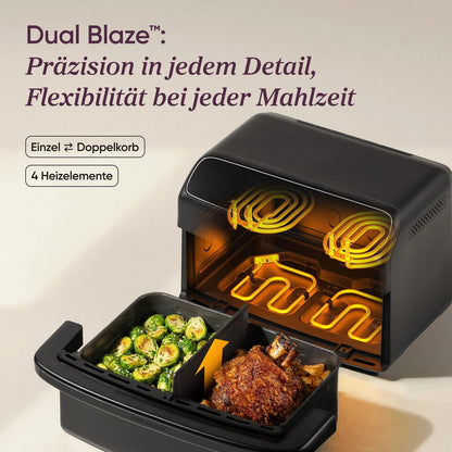 2026 Airfryer Heißluftfritteuse der neuen Generation 2026 mit Dual Blaze Twinfry Compact und NTC Technologie