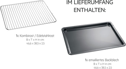 2026 AEG Einbaubackofen – Serie 5 Ringheißluft: Gleichmäßige Garergebnisse auf 3 Ebenen – Pyrolyse Selbstreinigung – 25 Automatikprogramme – LED-Touchdisplay – Schnellaufheizung – Schwarz – BPE53516AB