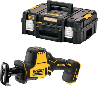 2026 Dewalt 18 Volt Akku Kompakt-Säbelsäge DCS369NT (bürstenloser Motor, elektronische Hubzahlregulierung, werkzeugloser Blattwechsel, mit LED-Licht, inkl. TSTAK-Box II, Lieferung ohne Akku und Ladegerät)