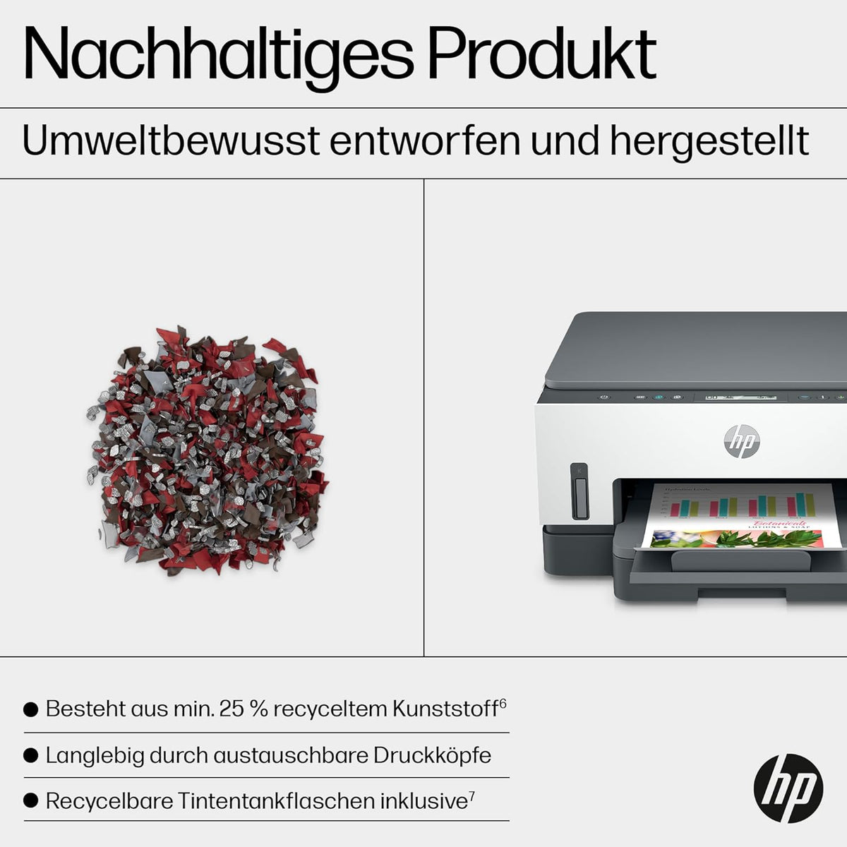 2026 HP Smart Tank 7605 4-in-1 Multifunktionsdrucker (WLAN; Duplex; ADF) – 3 Jahre Tinte inklusive, 3 Jahre Garantie, großer Tintentank, hohe Reichweite, Drucken in hoher Qualität