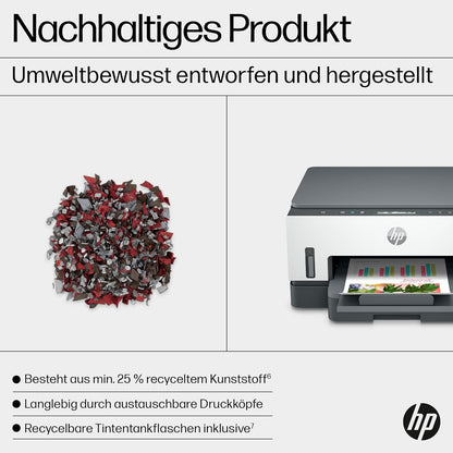 2026 HP Smart Tank 7605 4-in-1 Multifunktionsdrucker (WLAN; Duplex; ADF) – 3 Jahre Tinte inklusive, 3 Jahre Garantie, großer Tintentank, hohe Reichweite, Drucken in hoher Qualität