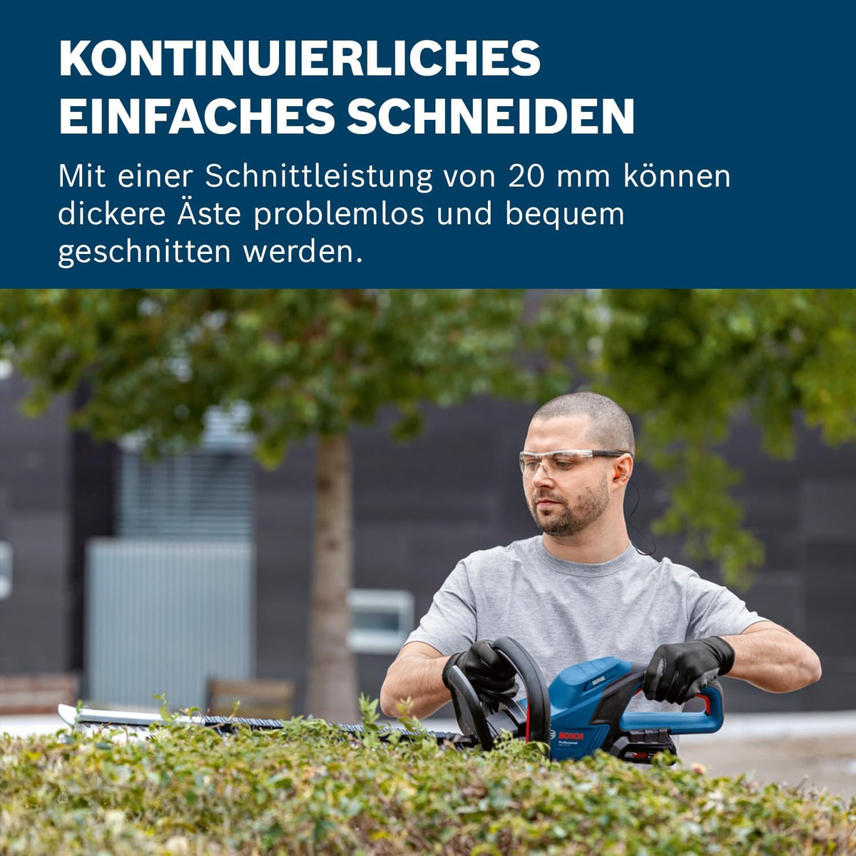 2026 Bosch Professional 18V System Akku-Heckenschere GHE 18V-60 (bürstenloser Motor, Schnittkapazität von 20 mm)