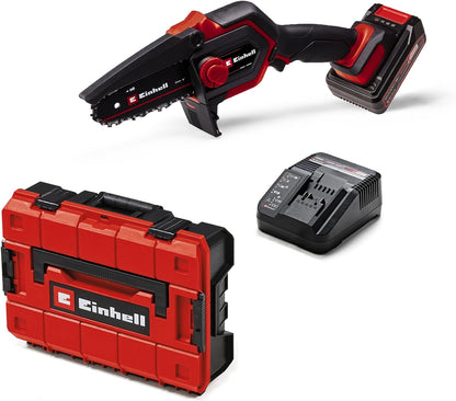 2026 Einhell Akku-Astkettensäge GE-PS 18/15 Li BL Kit Power X-Change (18 V, Brushless, 12,5 cm Schnittlänge, werkzeugloser Schwert-/Kettenwechsel, inkl. 2,5 Ah Akku, Ladegerät, E-Case S-F)