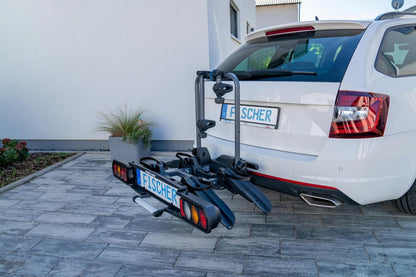 2026 Fischer Kupplungs-Fahrradträger ProlineEvo 2, für 2 Fahrräder bis 60kg Nutzlast, E-Bike geeignet, vormontiert, abschließbar, faltbar