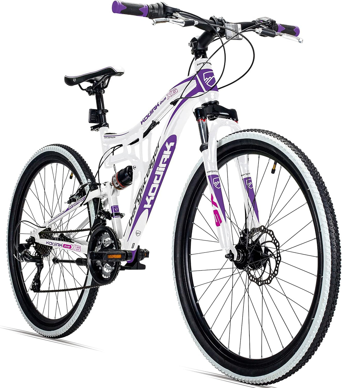 2026 Bergsteiger Kodiak 26 Zoll, 29 Zoll Mountainbike, Scheibenbremse, Shimano 21 Gang-Schaltung, Vollfederung, Fully MTB für Jungen, Mädchen, Damen & Herren