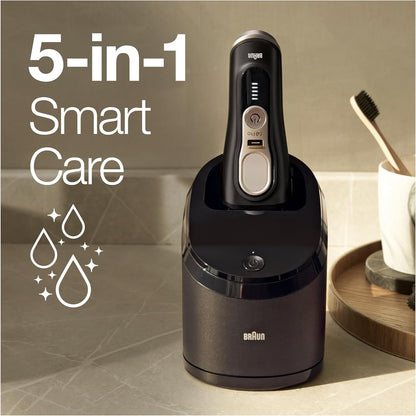 2026 Braun Series 9 Pro Premium Rasierer Herren mit 4+1 Scherkopf, Elektrorasierer & ProLift Trimmer, PowerCase, 5-in-1 Reinigungsstation, 60 Min Laufzeit, Made in Germany, 9477cc, silber