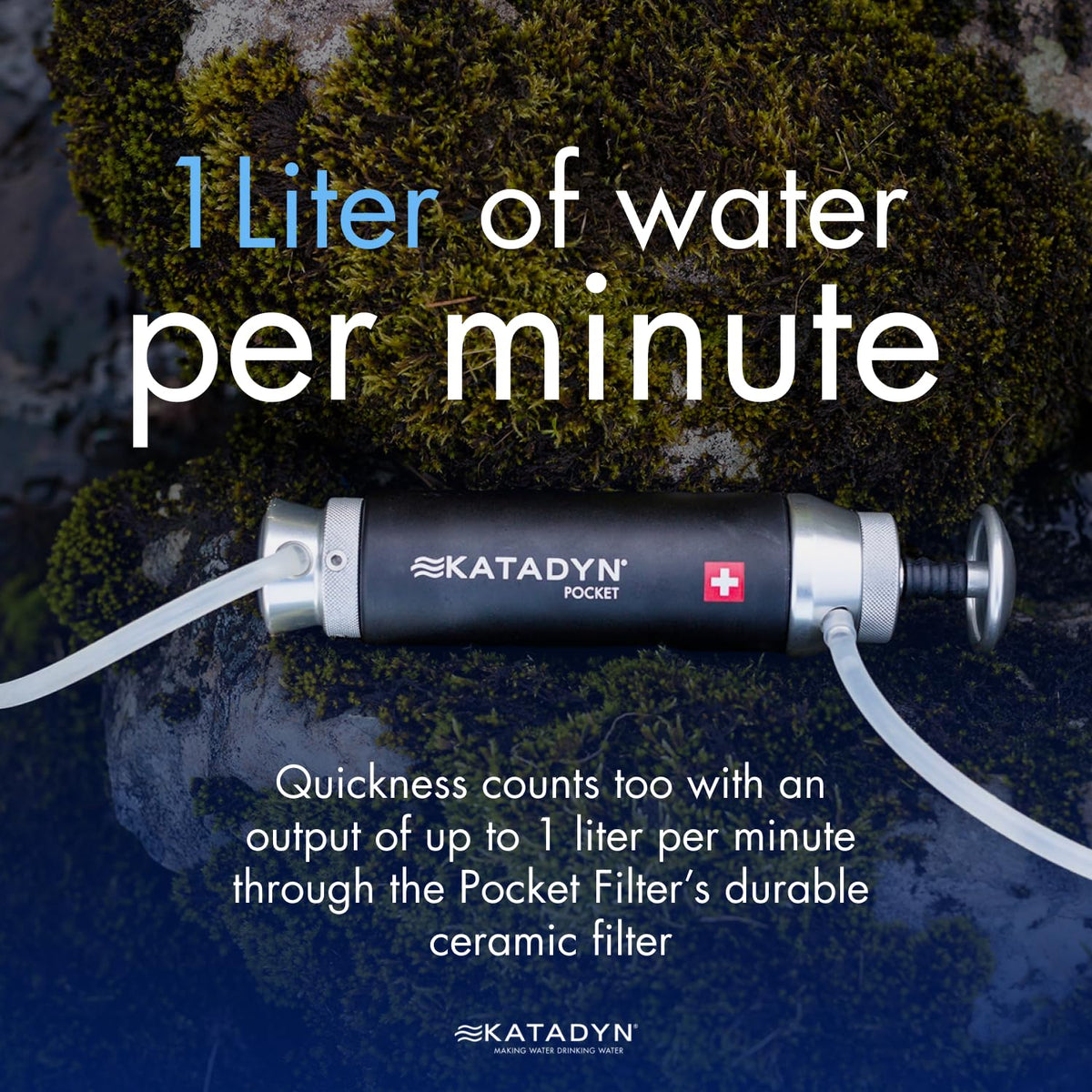 2026 Pocket Outdoor Wasserfilter mit Pumpfilter zur Trinkwasseraufbereitung für Camping Survival Notfall