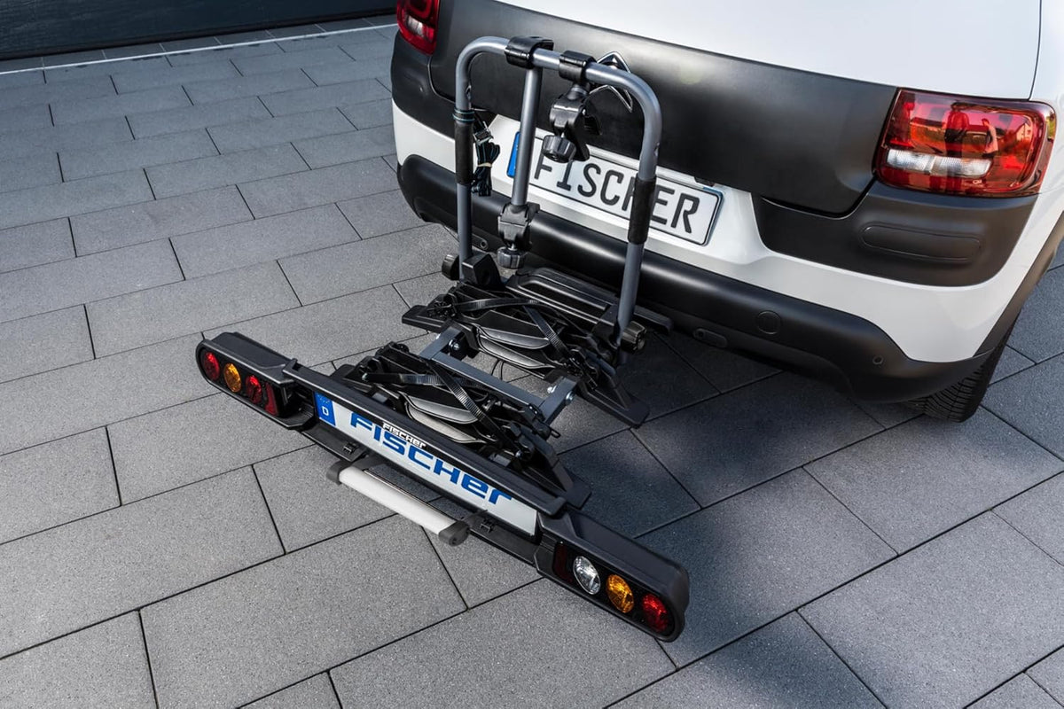 2026 Fischer Kupplungs-Fahrradträger ProlineEvo 2, für 2 Fahrräder bis 60kg Nutzlast, E-Bike geeignet, vormontiert, abschließbar, faltbar